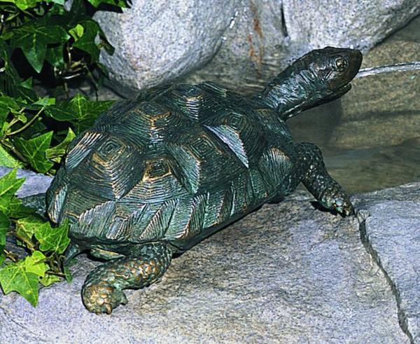 Turtle Piped Water Feature Statue Pond Spouting Fountain Spray